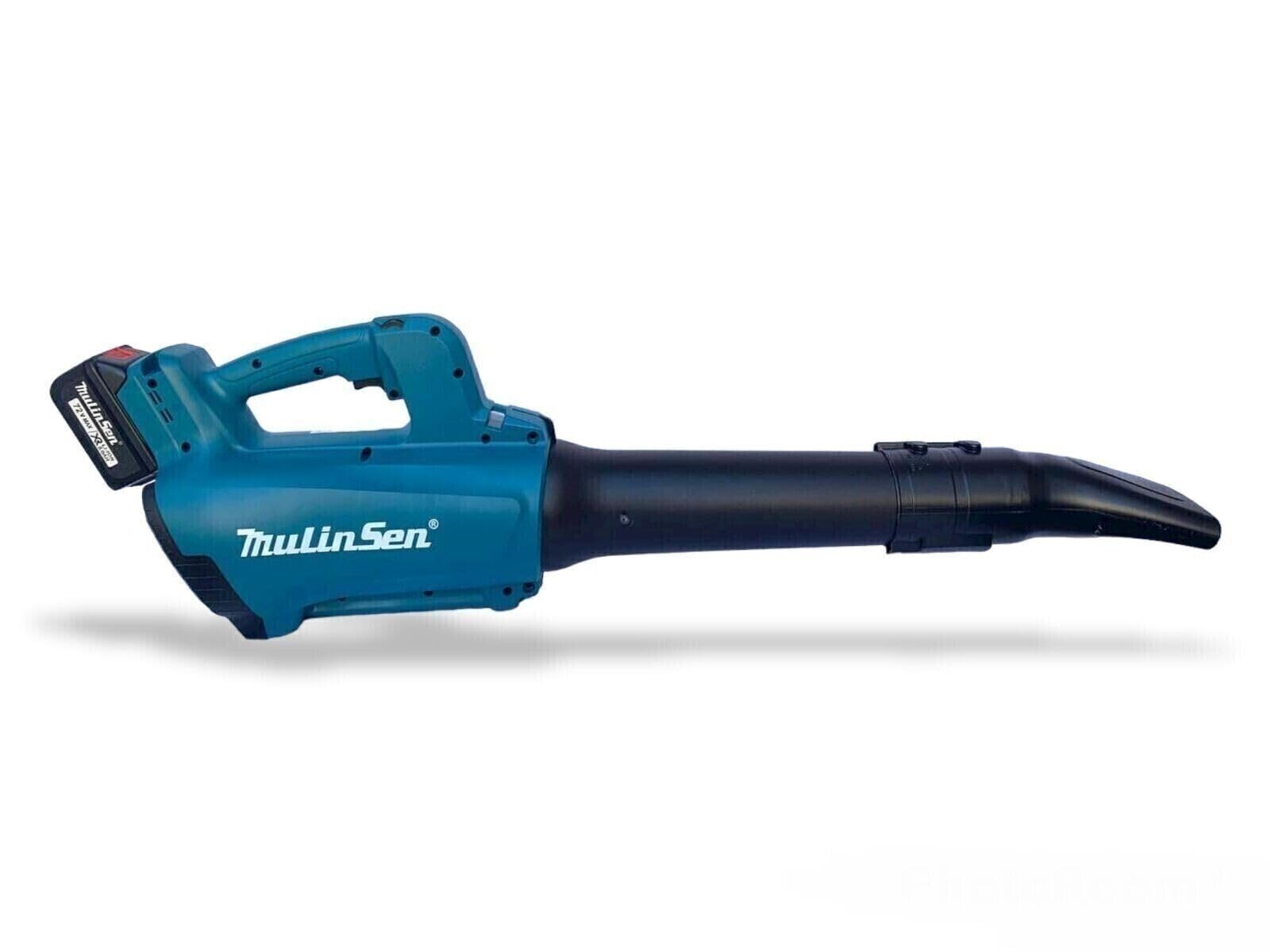 Soffiatore a Batteria per Giardino con 2 Batterie 4.0Ah, Soffiatore Elettrico Potente, Soffiafoglie a 6 Velocità Regolabili, Leggero e Portatile per Foglie, Erba, Cortile, Patio e Pulizia Esterni.