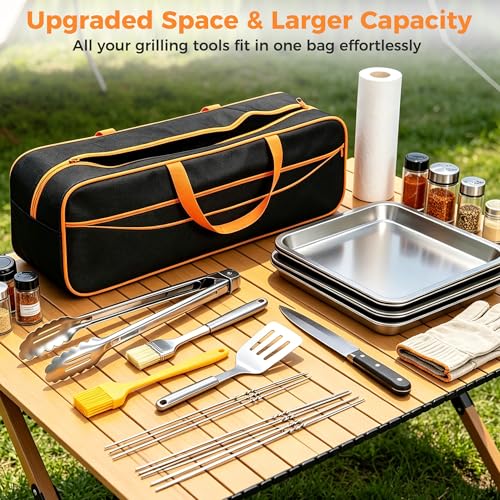 Bolsa Porta Utensilios para Parrilla 25.6 x 7 x 9.8 pulg miniatura 7