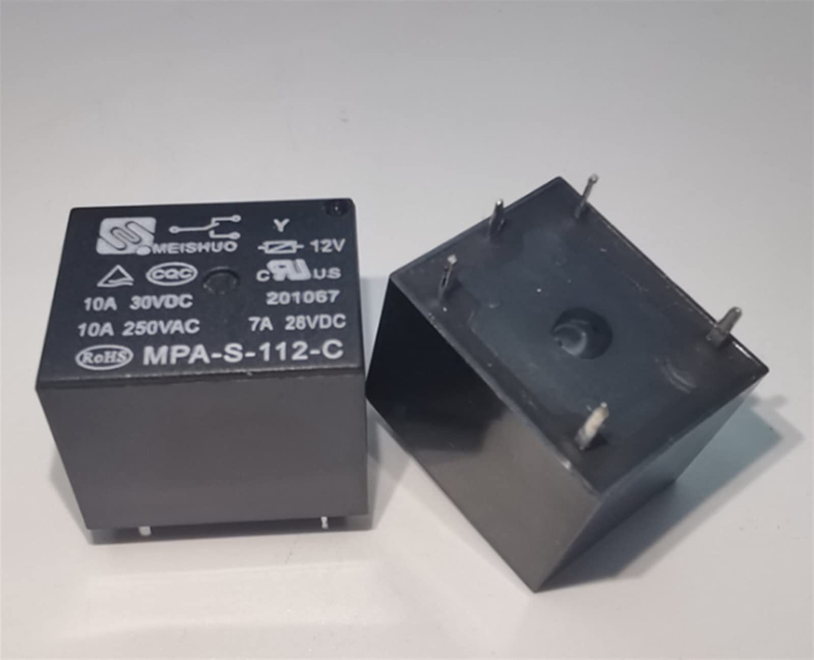 WBNFFUCYU 10PCS/LOT 100% Original Relay MPA-S-112-C 12VDC MPA-S-124-C 24VDC MPA-S-124-C-24VDC MPA S 112 C 12V 24V 5PIN 10A(MPA-S-124-C 24VDC)