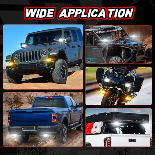 Image of LED Pods Amber 3 Inch Off Road Driving Fog Pod Light Bar