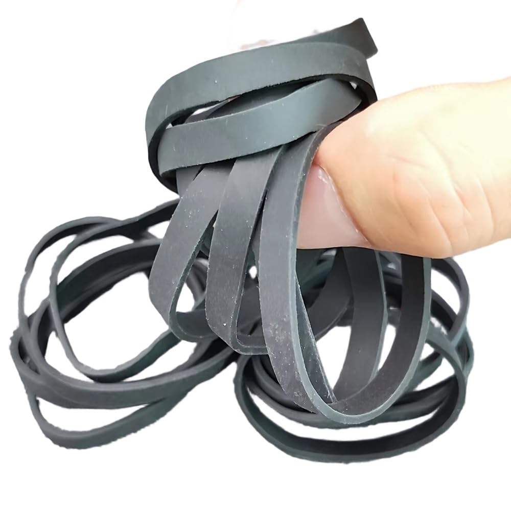 Elastici Elastici, Elastici Resistenti, 100 Pezzi di Anelli di Gomma Resistenti, Grandi Elastici Neri, Elastici in Gomma robusti ed estensibili for Ufficio