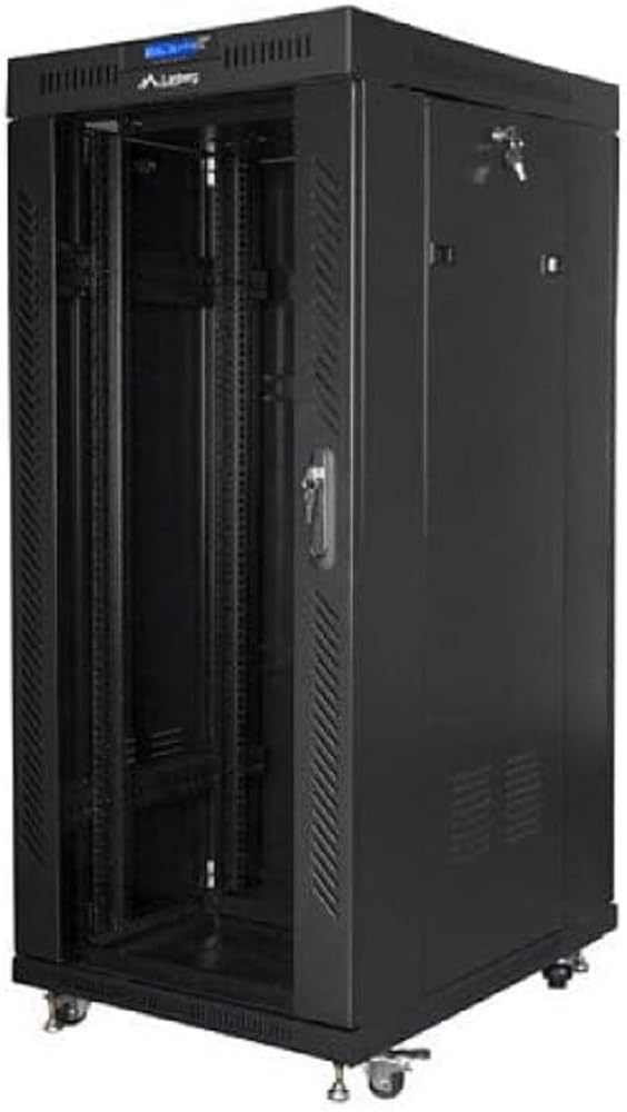 lanberg Rack 19" 37U 800 x 1000 Flat Pack Black Glass Door with LCD
