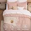 Bedsure Twin Comforter Set - Coral Pink Comforter, Boho Tufted Shabby Chic Bedding for Kids, 2 Pieces Vintage Farmhouse Bed Set for All Seasons, Fluffy Soft Bedding with 1 Pillow Sham #2