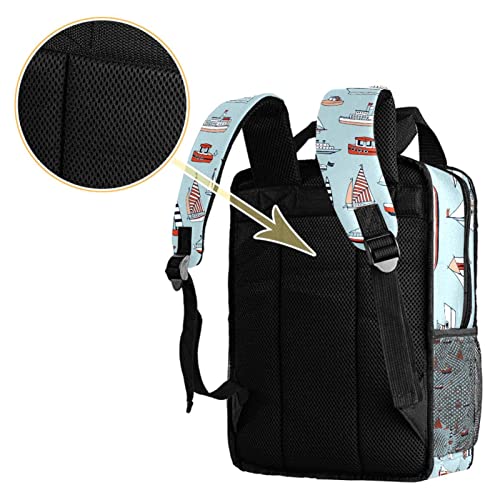 Sac à dos pour garçons avec motif oiseau et dos protégé ajustable - 4