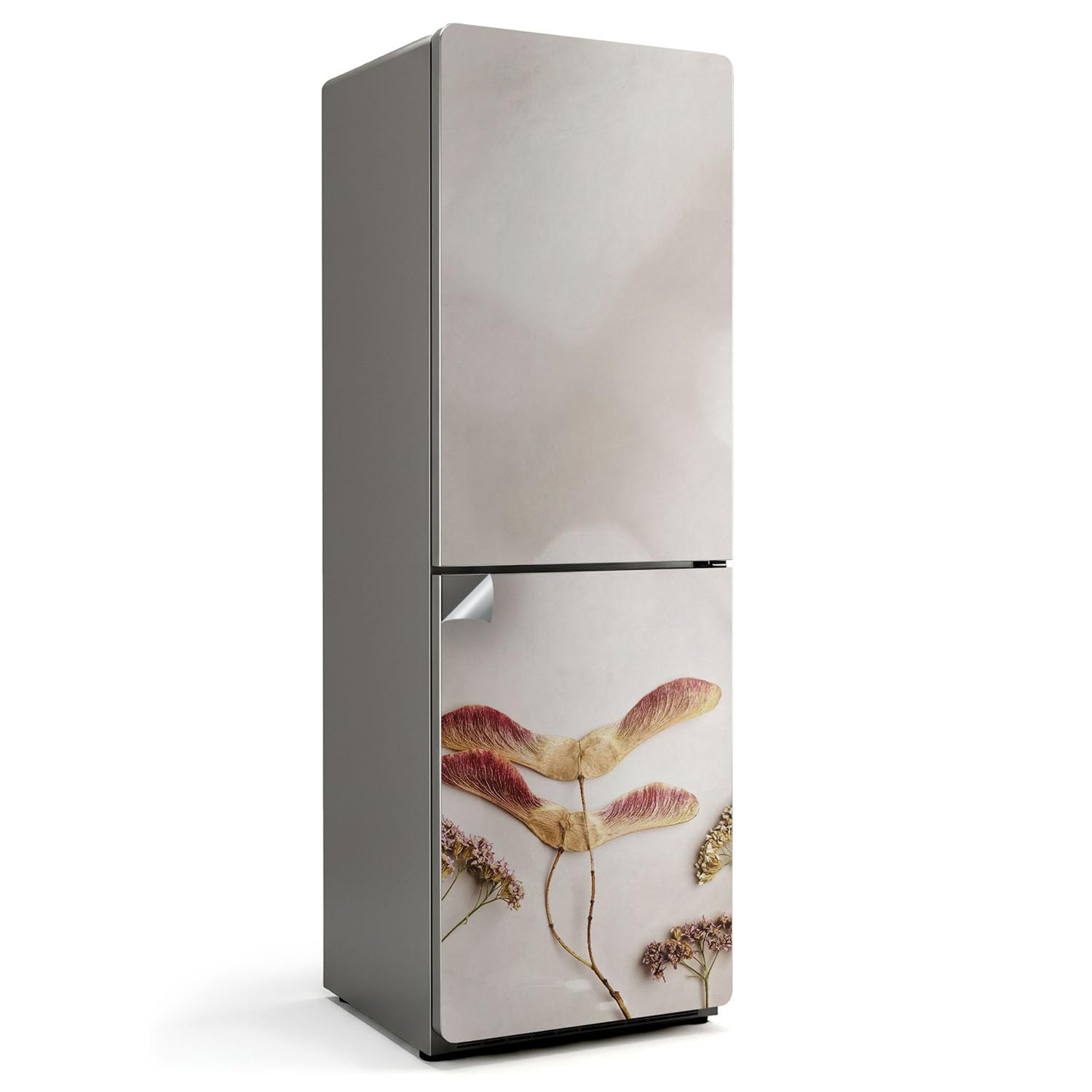 Sticker Frigo 60x180 cm Anti-Rayures et Décoration Autocollante Végétale Cuisine