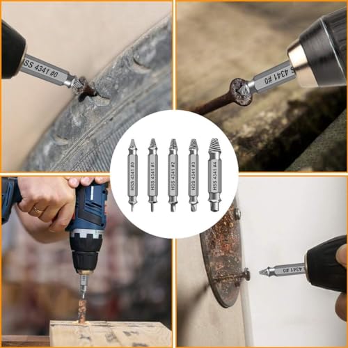 Riycuowt 6PCS*TITANIUM Gifts For Men, 6Pcs Titanium Damaged Screw Extractor Set thumb #6
