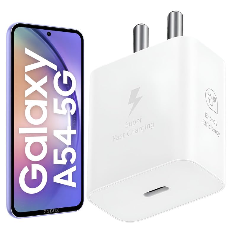 Image of 25W Gan Type C Port Super Fast Charger Compatible with Samsung A54 5G Mobile Phones, 25 watt USB C Charging Adapter for Galaxy M05 /A15 /A35 /M15 /M35 /S23 /S22 /S21 fe /S23 fe /Tab 25 w Quick Adapter, White
