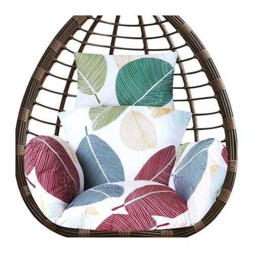 RRXEOUU Cojines para Silla Colgante Tipo Huevo, Cojín Lavable para Silla Columpio, Almohadilla Gruesa para Silla Tipo Huevo Colgante para Patio, con Diseño De Cremallera