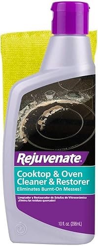 Rejuvenate Limpiador y restaurador de hornos y placas de vidrio y cerámica limpiador de horno de 10 onzas incluye almohadilla aplicadora gratuita