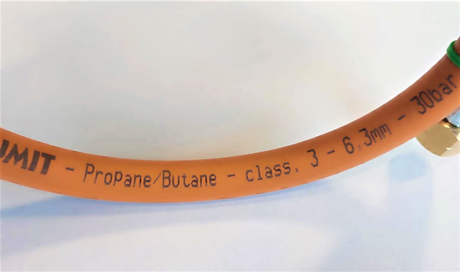 Propan Butan Umfüllschlauch Gasschlauch 80cm (0.8m) | 30 bar | Ø6.3mm | 21.8" - 3/8" Zoll LKS Anschluß | bis -30°C | Propangasschlauch | Gas Hose für Camping, Gasgrillgeräte