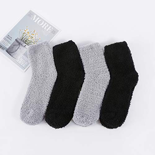 American Trends Womens Christmas Fuzzy Socks Winter Warm Cozy Socks Soft Fluffy Athletic Socks for Women2