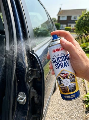 Image of Premium Silicone Spray for Car Rubber, Window Channels & Bike (400ml) | Multipurpose Lubricant for Treadmill, Plastic, Metal & Door Hinges | Anti-Rust, Shines & Restores