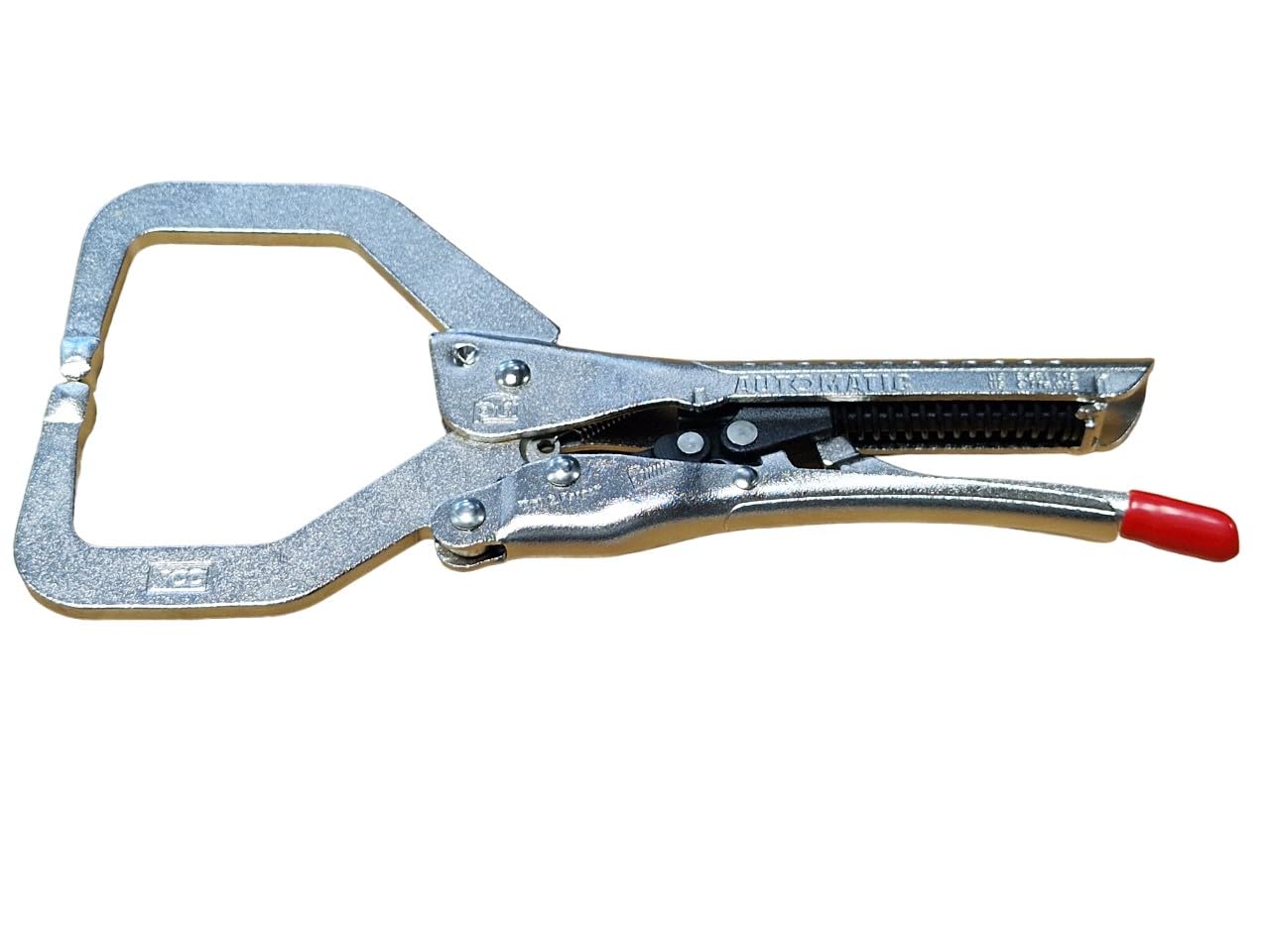 PTI Automatic Locking Vice Grip Pliers 7" C-Clamp - Auto C Clamp Heavy Duty, Adjustable Opening Locking Pliers Metal C Clamp DIY Woodworking