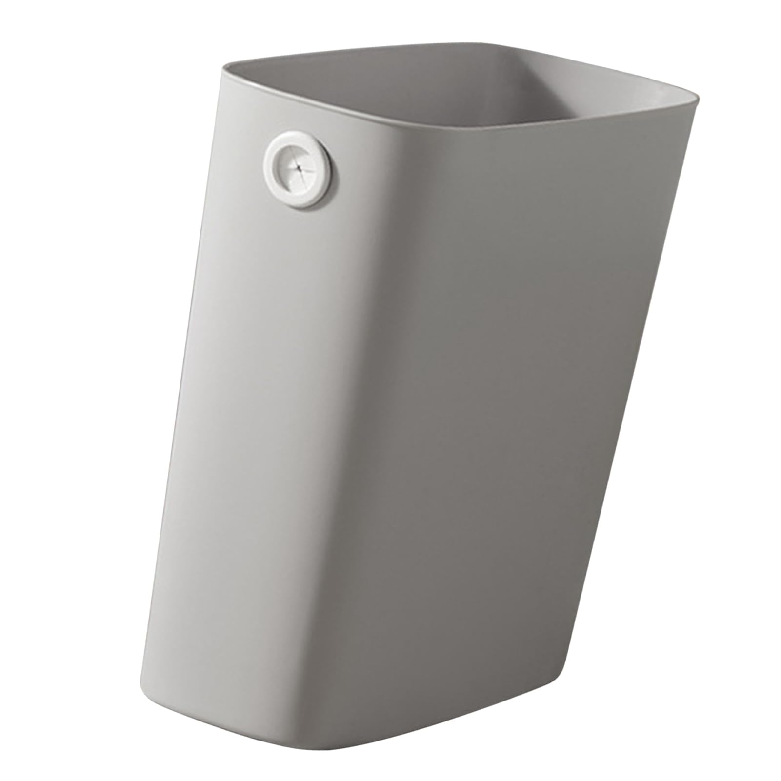 Piccolo Cestino per Rifiuti, 28×27×13cm Cestino Sottile Può Cestino per Rifiuti Rettangolare in Plastica Sottile Cestino Spazzatura per Bagno o Cucina, Letto, Ufficio (Grigio)