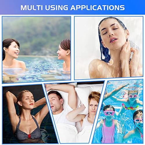 Image of Silicone Swimming Waterproof Soft Ear Plugs Reusable Anti-Noise Dust-Proof Water Diving Sports Earplugs (Black, One Size)