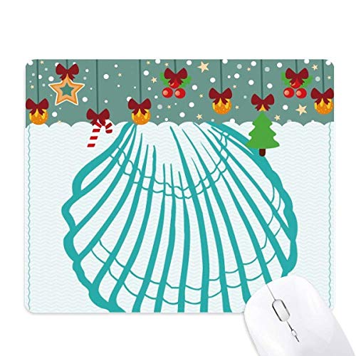 Alfombrilla de ratón Scallop Marine Life con ilustración verde antideslizante
