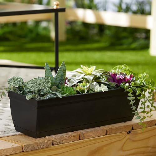Pot de fleurs rectangulaire pour herbes et fleurs sur votre balcon