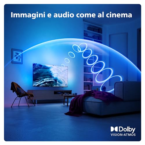 Philips Ambilight Xtra 75PML9019 4K Quantum Dot MiniLED Smart TV - Display 75’’ con processore P5 Perfect Picture Ultra HD, Titan OS, Dolby Vision e Dolby Atmos Sound - Grigio Antracite - Immagine 3