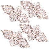 Applique en strass : le forfait comprend 4 pièce d'appliques de robe de mariée en strass.; Taille: 2.24 x 1.26 x 0.18 pouce; Couleur: verre strass-rose.