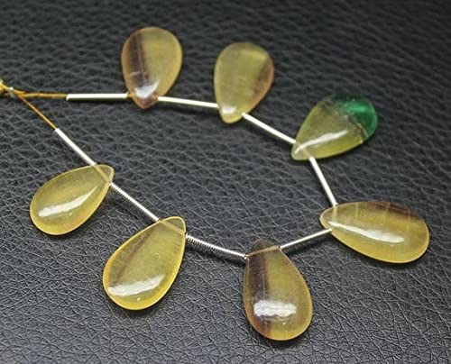 Fluorite bicolore haut de gamme LKBEADS perles de poire lisses 18-20mm pour haute joaillerie