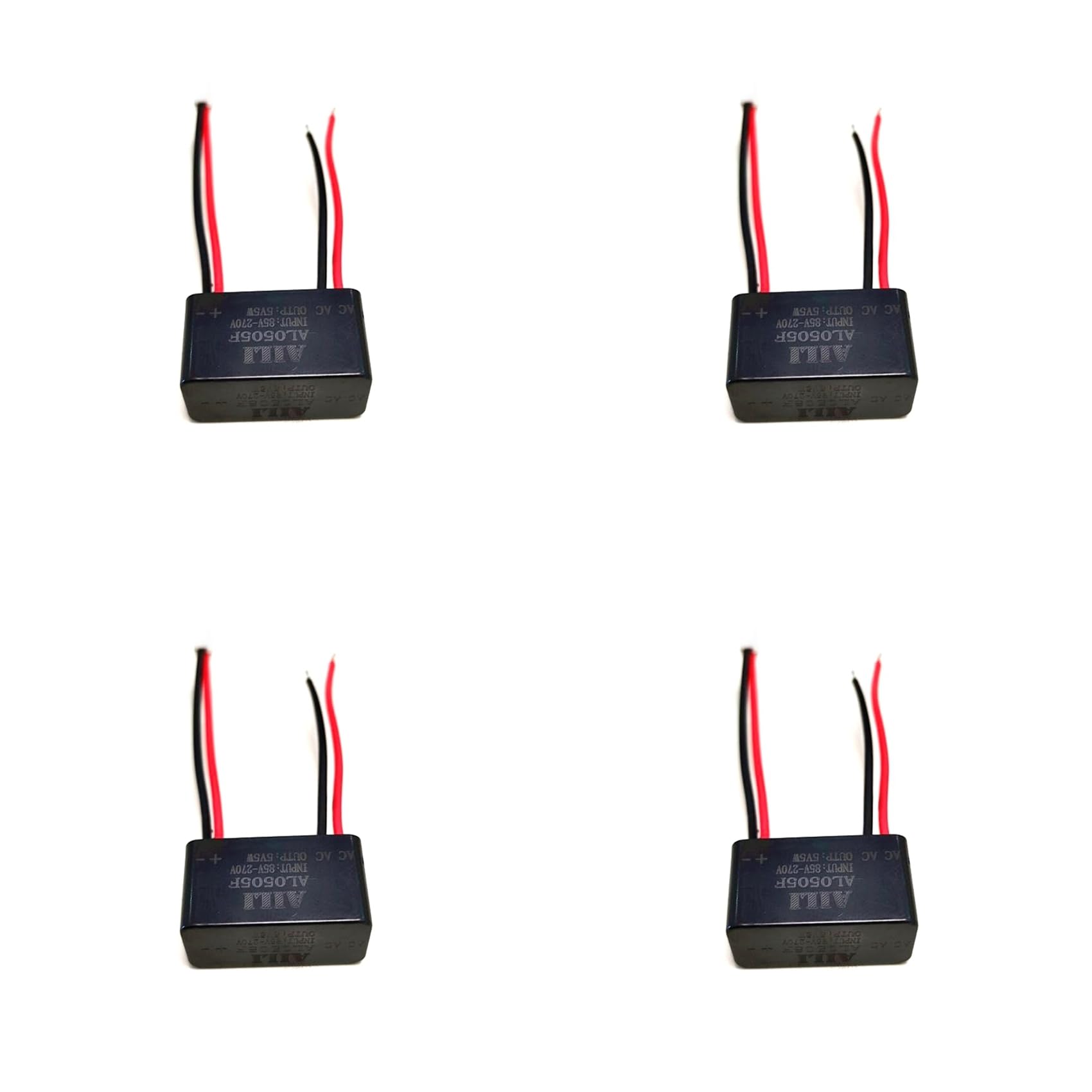 Jnchdghwa Black 4X Ac 220V To Dc 5V/1A Mini Transformer 5W Waterproof Epoxy Potting Light Power Supply Isolation Switch Module Driver