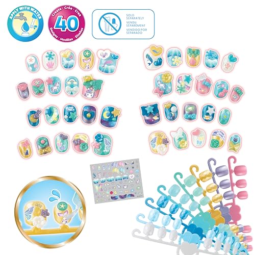 Aquabeads- ANS Stars & Unicorns Nail Refill Kit, Multicolor (EPOCH 35060)