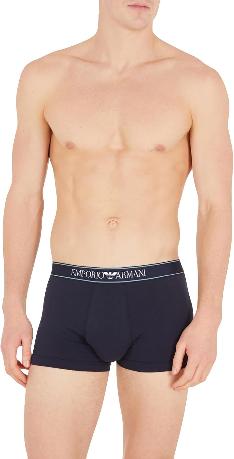 Emporio Armani mens Yarn Dyed Stripes 2 Pack Trunk - Image 2