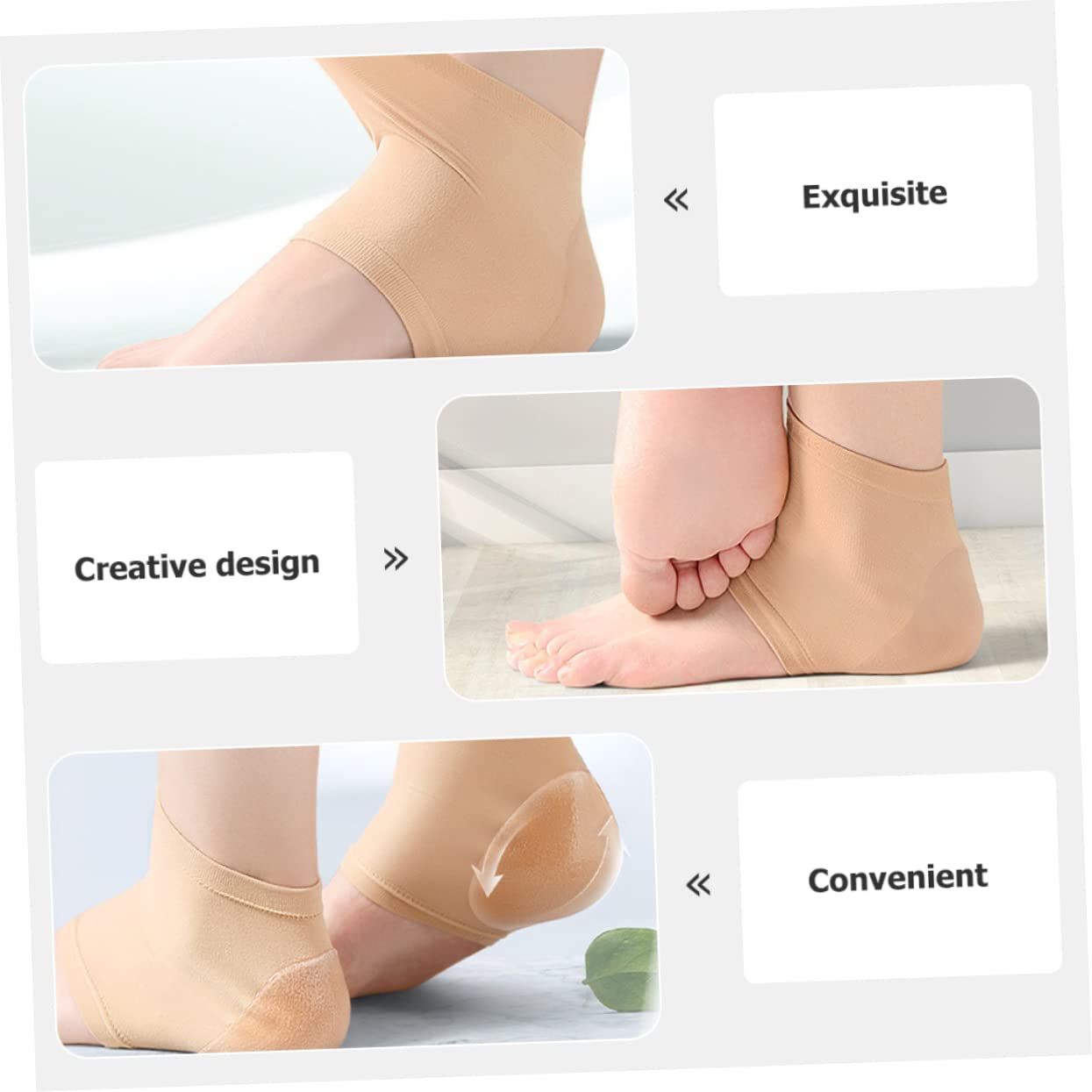 HAPINARY Heel Support Heel Protective Cover Foot Moisturizing Socks for Women Men Ankle Support for Slip-resistant