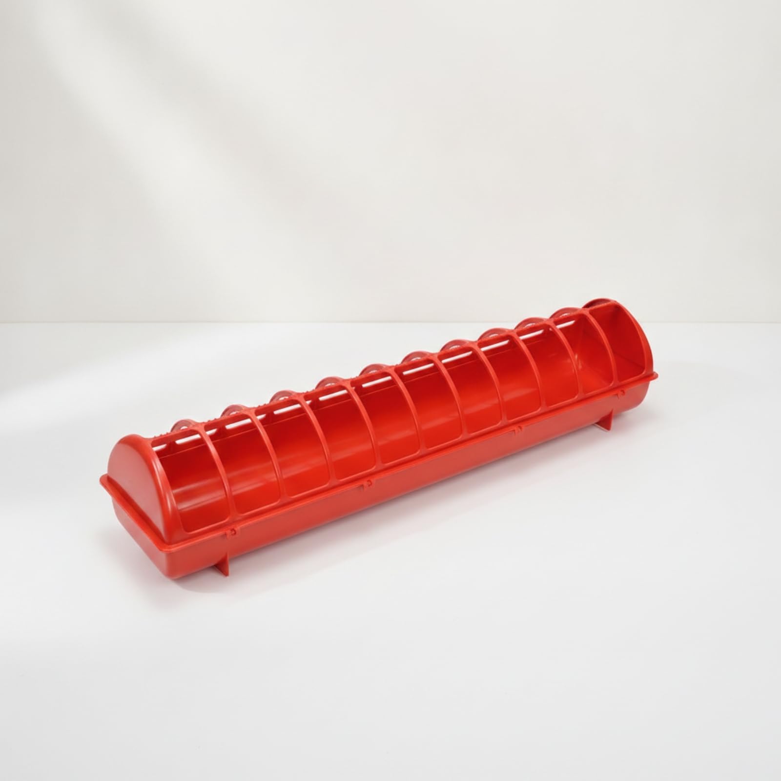 Mangiatoia Rettangolare in Plastica Anti-Spreco Mangiatoia a Canaletta Facile da Abbeveratoio per Galline, Allevatori, Pollaio, Allevamento , 75 Cm