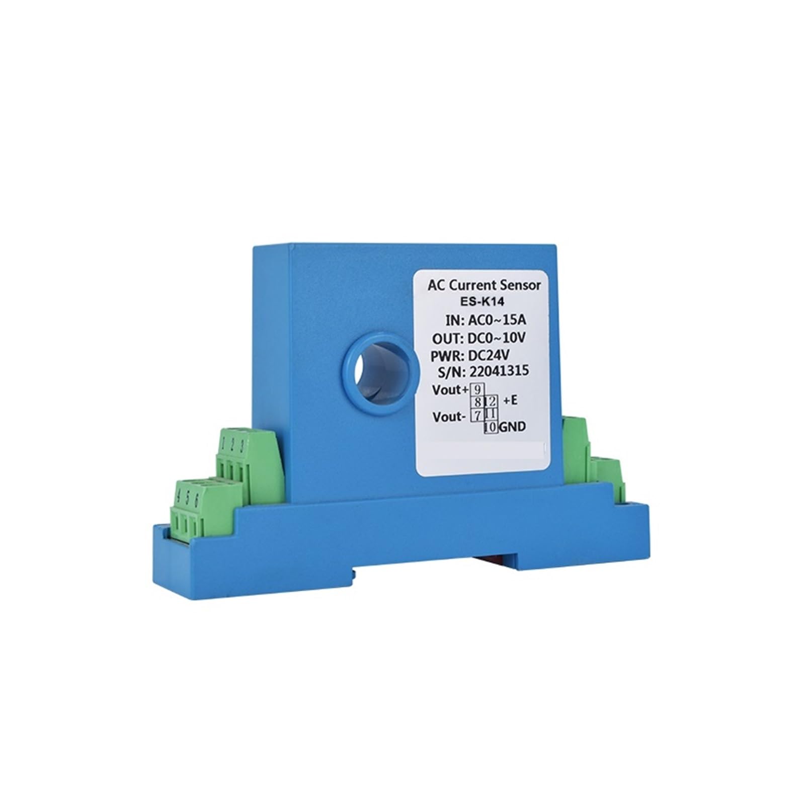 DC Current Transmitter 100A 200A Hall Current Sensor 12mm 15mm Ampere Current Transmitter Analog 4 20ma RS485 Transformer(RS485 Output,AC 0-60A_12MM Aperture_DC24V PWR)