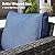 ovios 6 Pieces Patio Furniture Set, Outdoor Wicker Sofa Couch with Swivel Rocking Chairs and Comfy Cushions, High Back Rattan Conversation Set, Denim Blue