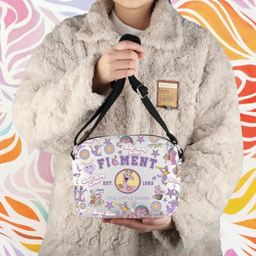 WCGXKO Purple Dragon Crossbody Bag Journey Imagination Gift for Dragon Lover4