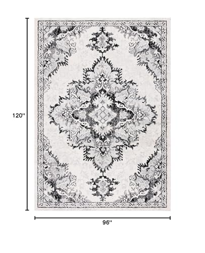 Tapete decorativo SAFAVIEH 8x10 Ivory y Negro miniatura 2