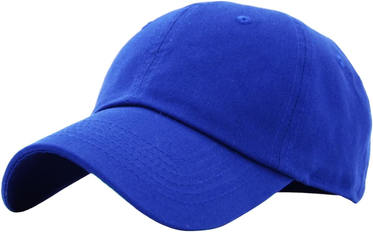 Original Classic Trucker Low Profile Hat Men Women Baseball Cap Dad Hat Adjustable Unconstructed Plain Cap One Size Royal Blue