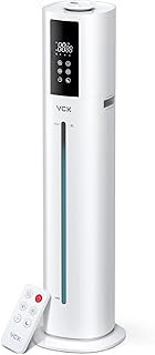 9L Humidifiers for Large Room,VCK Ultrasonic Cool Mist Top Fill Humidifier with Essential Oil Tray,3 Mist Speed,360°Nozzle,Timer, Customize humidity for Baby Adults Home School Office Plants