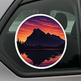 Sticker Sierra Tarahumara Running Figure Minimalist Tribal Lines Mountain Vinyl Decal Car Bumper Laptop Outdoor Art
