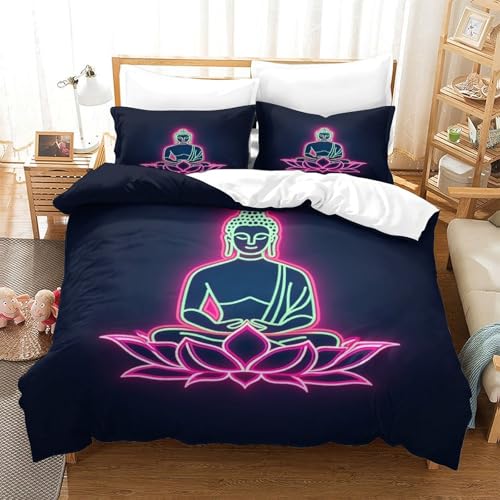 Housse de couette Bouddha microfibre anti-transpiration lit double - 3