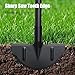 Harrms Lawn Edger, Manual Grass Edging Tool with Adjustable Handle 86-106cm, Garden Border Cutter Edge Black, Professional Sharp Half Moon Lawn Edger Trimmer for for Patio, Flower Beds & Driveway