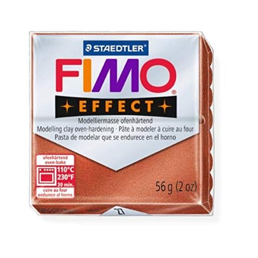STAEDTLER FIMO effekt metallisk koppar (27) FIMO effekt polymer modellering gjutning lera block ugn bakfärg 56 g (paket med 1)