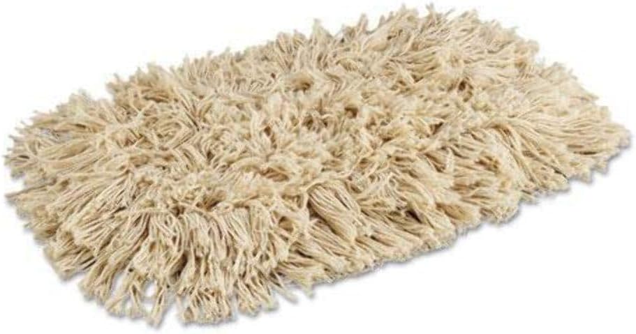 Boardwalk BWK1312 12 in. x 5 in. Cotton Dust Mop Head - White