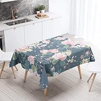 Tovaglia Rettangolare Idrorepellente, Morbuy Antimacchia Copritavolo 3D Farfalla Flowerfield Stampa Tovaglia Impermeabile per Cucina Soggiorno Giardino Feste (Primavera Rosa,60x60cm