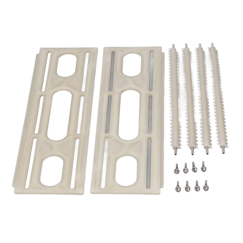 UDSKNV[KSL Plastic Record Drying Rack Large Capacity Storage Holder with Integrated Hooks Design