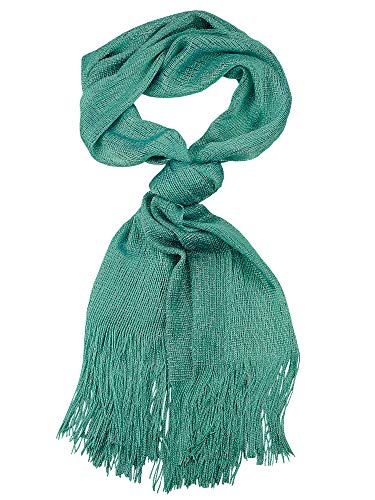 NYFASHION101 Fashionable Sparkly Glitter Thread Lightweight Tassel Scarf