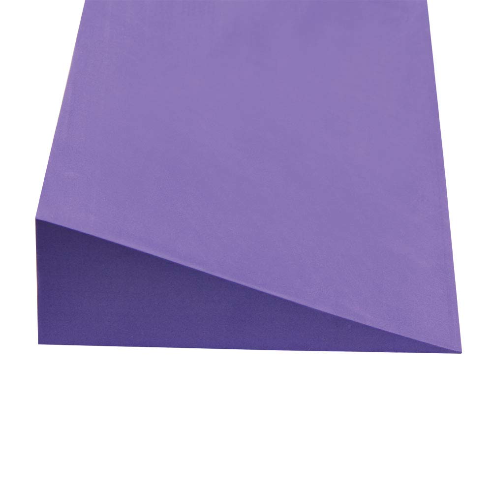 Yoga-Mad Cale de yoga EVA | Mousse EVA légère | Cale de yoga antidérapante pour poignets et mains | Cale inclinée pour professionnels et débutants en yoga et pilates (violet)