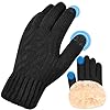 SELBATON Guantes cálidos de invierno con forro polar de punto suave para pantalla táctil cálidos, guantes elásticos al aire libre, conducción, ciclismo, escritura, pesca, correr, esquí, para hombres y