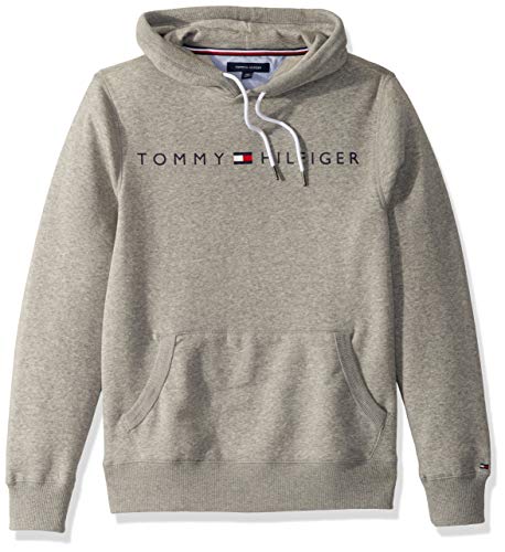 Tommy Hilfiger Men's THD Hoodie Sweatshirt, Sport Grey Heather, S