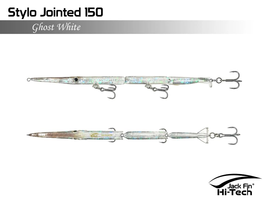 Stylo Jointed 150 Jack Fin color ghost white by Marlin Blue di Montanari Marco a Porto Corsini