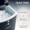 Igloo Electric Countertop Ice Maker Machine - Automatic and Portable - 33 Pounds in 24 Hours - Ice Cube Maker - Ice Scoop and Basket - Ideal for Iced Coffee and Cocktails - Black