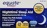 Equate - Nighttime Sleep Aid 25 mg, 100 Mini-Caplets (Compare to SimplySleep)