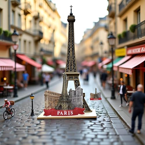 Imán para refrigerador 3D Torre Eiffel París de resina miniatura 5